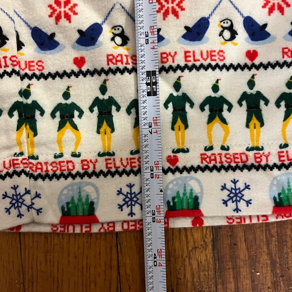 Elf Festive Patterned Pajama Pants Size: 10 - Picture 8 of 17